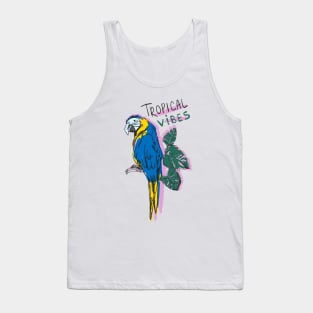 Parrot macaw tropical vibes Tank Top